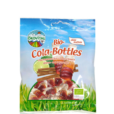 Жевательные конфеты органические без кофеина и лактозы Кола, Okovital, 100г