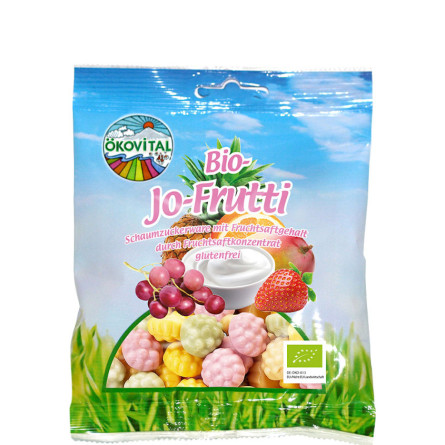 Жувальні цукерки органічні з йогуртом, Okovital, 80г