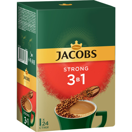 Кавовий напій Jacobs Monarch 3в1 Strong 12.9 г х 24 шт.