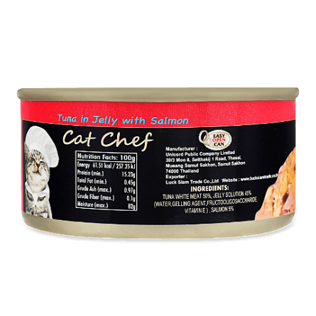 Корм для котів Cat Chef тунець з лососем у желе