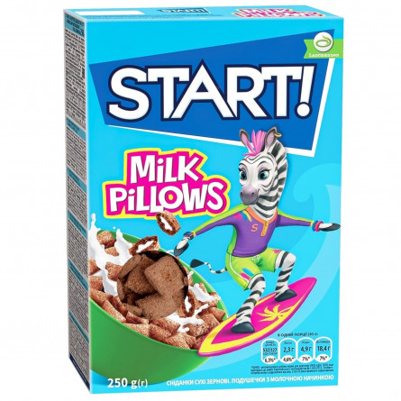 Сухі сніданки Start! подушечки з молочною начинкою 250г