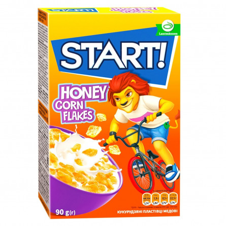 Сніданки сухі Start! кукурудзяні пластівці медові 90г