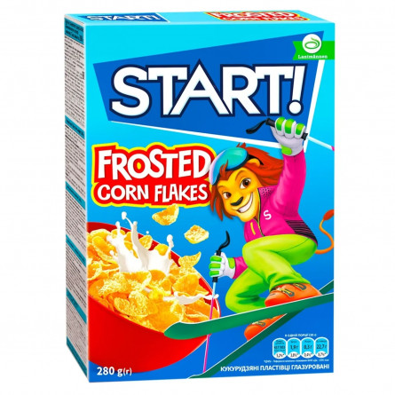 Сухі сніданки Start! пластівці кукурудзяні глазуровані 280г