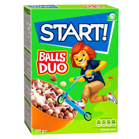 Сухі сніданки Start! Кульки Duo зернові 250г slide 1
