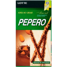 Соломка з шоколадом і мигдалем Almond Pepero, Lotte, 32г mini slide 1