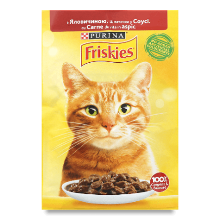 Корм для котів Friskies з яловичиною в соусі slide 1