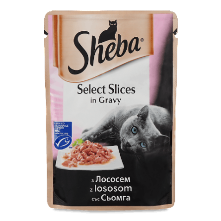 Корм для котів Sheba BlackGold з лососем в соусі
