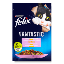 Корм для котів Felix Fantastic з фореллю в желе mini slide 1