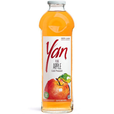 Сок YAN Яблочный (без сахара), 0.93л