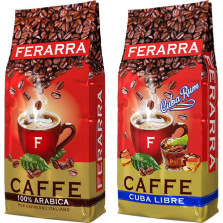Набір кави в зернах Ferarra Arabica 100% 1 кг х Cuba Libre 1 кг