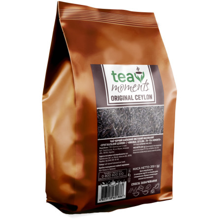 Чай черный Tea Moments Original Ceylon Цейлонский крупнолистовой 200 г