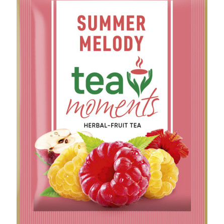 Чай фруктово-ягідний Tea Moments Summer Melody зі смаком малини 50 сашетів
