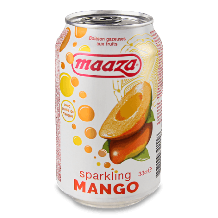 Напій соковий Maaza «Манго» газований з/б