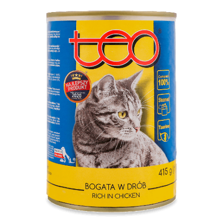 Корм для котів Teo з домашньою птицею в соусі