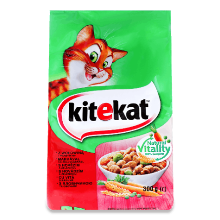 Корм для котів Kitekat яловичина-овочі сухий