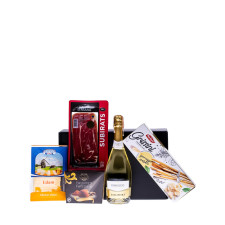Набір Ігристе вино Casa Defra Prosecco Spumante з хамоном Subirats, сиром Daily Dairy, трюфелями Chocmod та грисині Barbero mini slide 1