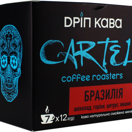 Дрип-кофе натуральный Cartel Бразилия молотый 12 г х 7 шт