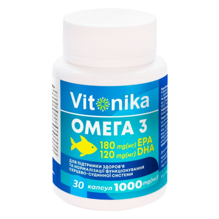 Омега-3 Vitonika 180 мг EPA 120 мг DHA в капсулах 30шт