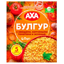 Каша AXA булгур з овочами копченими томатами и зеленню 40г mini slide 1