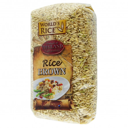 Рис World's Rice нешлифованный 500г slide 1