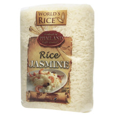 Рис World`s Rice Жасмин длиннозерный шлифованный 500г mini slide 1