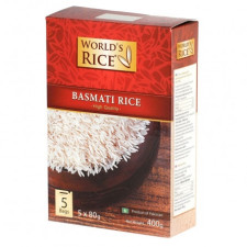 Рис World's Rice Басмати длиннозерный в пакетиках 400г mini slide 1