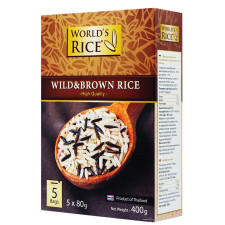 Рис World's Rice дикий натуральний довгозернистий в пакетиках 400г mini slide 1