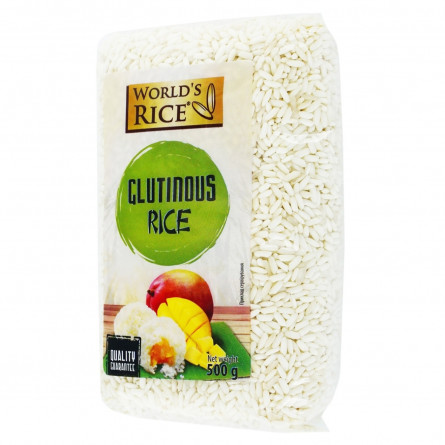Рис клейкий World`s Rice Glutinous 500г