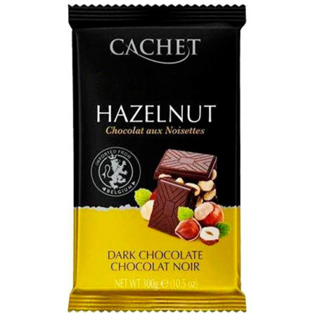 Шоколад чёрный с лесным орехом, Cachet, 300г slide 1