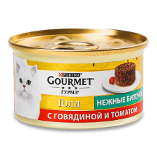 Корм для котів Gourmet «Ніжні биточки» яловичина-томати mini slide 1