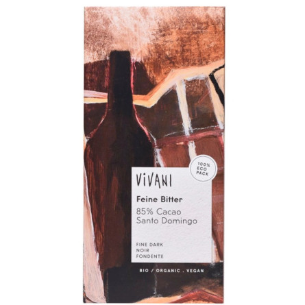 Шоколад чёрный органический 85%, Vivani, 100г