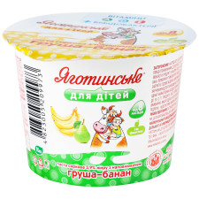 Паста сиркова Яготинське для дітей груша-банан 3,9% 100г mini slide 1