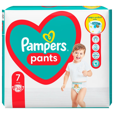 Подгузники-трусики Pampers Pants Giant Plus 17+кг 32шт