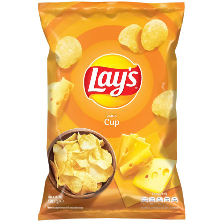 Чипси картопляні Lays зі смаком сиру 120г slide 1