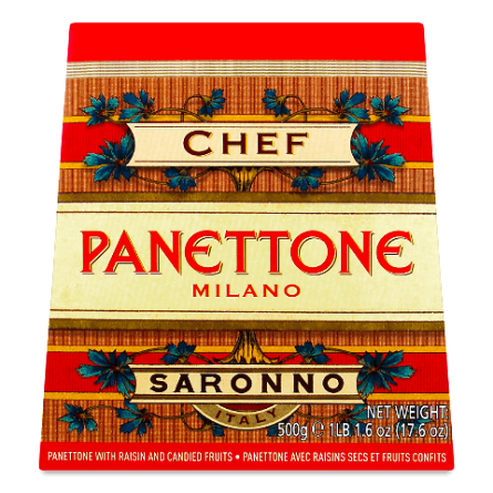 Кекс Chef D'Italia «Панеттоне» клаcичний родзинки-цукати slide 1