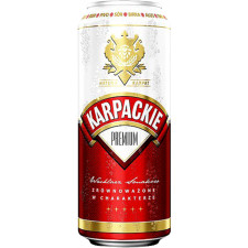 Упаковка пива Karpackie Premium світле фільтроване 5% 0.5 л х 24 шт. mini slide 1