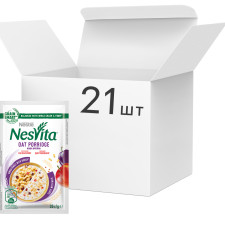 Упаковка каші Nestle Nesvita Вівсяна для травлення зі шматочками фруктів та кальцієм 35 г х 21 шт mini slide 1