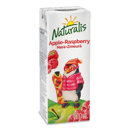 Напій соковий Naturalis малина-яблуко