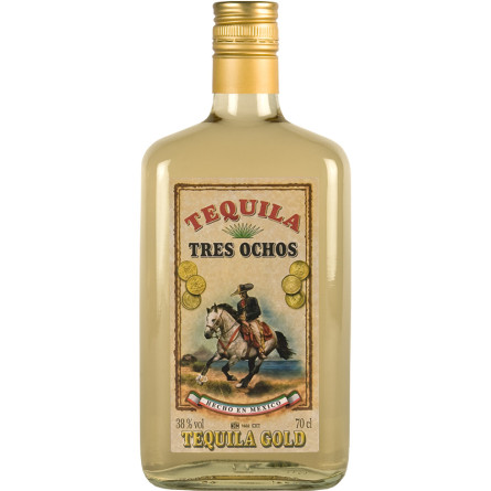 Текила Трес Очос, Голд / Tres Ochos, Gold, Teichenne, 38%, 0.7л