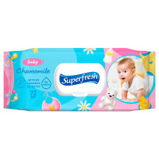 Салфетки влажные Superfresh для детей и мам 72шт mini slide 1