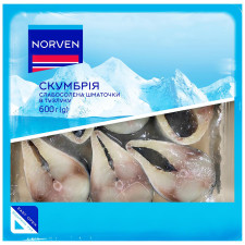 Скумбрия Norven кусочки в тузлуке слабосоленая 600г mini slide 1