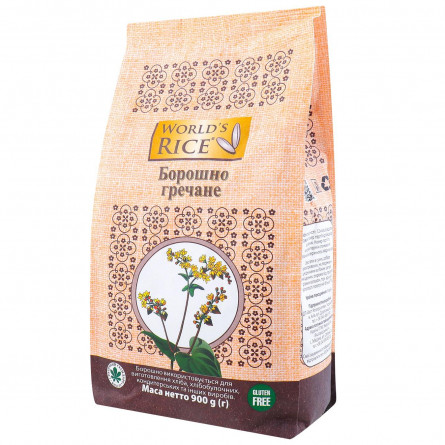 Мука World's rice гречневая 900г