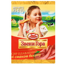 Сир Звени Гора плавлений зі смаком бекону 45% 75г mini slide 1