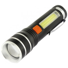 Ліхтар ручний Quantum QM-FL1032 Helper 10W LED zoom + COB з USB mini slide 1