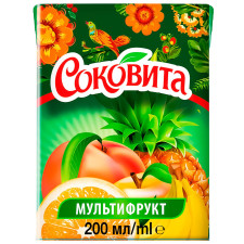 Напиток Соковита сокосодержащий мультифруктовый 200мл пэт Украина mini slide 1