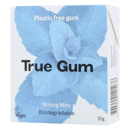 Жевательная резинка True Gum со вкусом крепкой мяты без сахара 21г