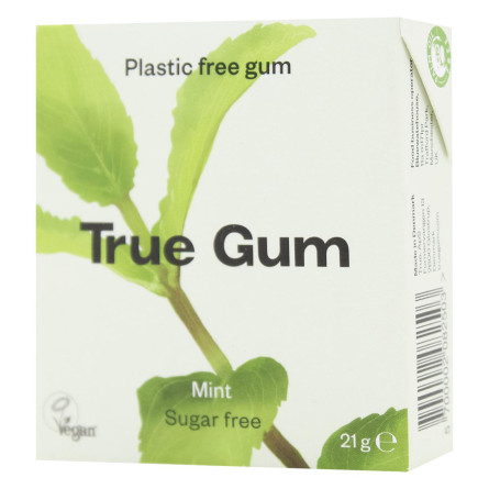 Жевательная резинка True Gum со вкусом мяты без сахара 21г