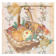 Серветка La Fleur Святковий кошик 33х33см 18шт mini slide 1