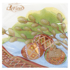 Серветка La Fleur Верба та крашанки 33х33см 16шт mini slide 1