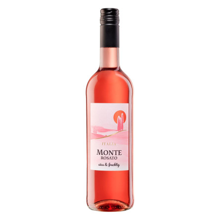 Вино Monte рожеве напівсолодке 9-12% 0,75л